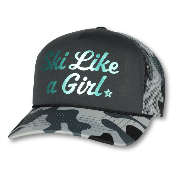 CURSIVE CAMO SKI LIKE A GIRL