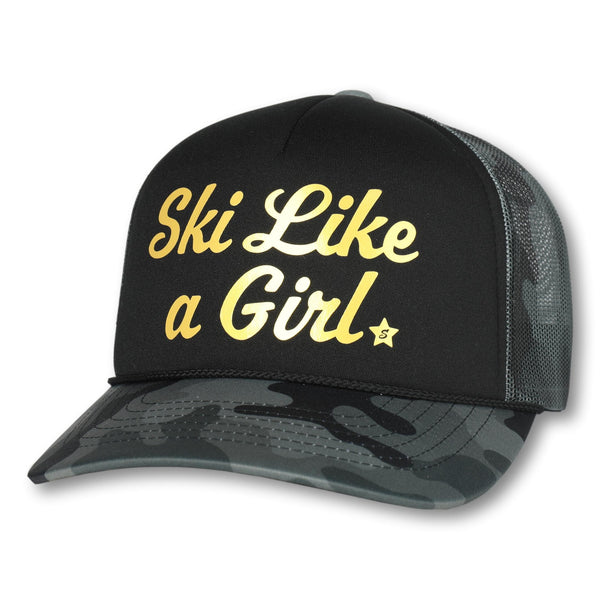 CURSIVE CAMO SKI LIKE A GIRL