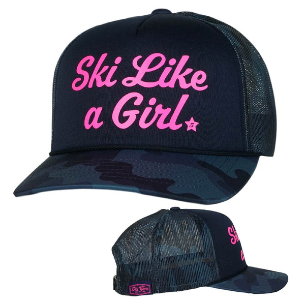 CURSIVE CAMO SKI LIKE A GIRL