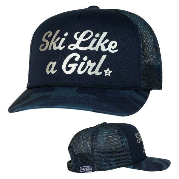 CURSIVE CAMO SKI LIKE A GIRL