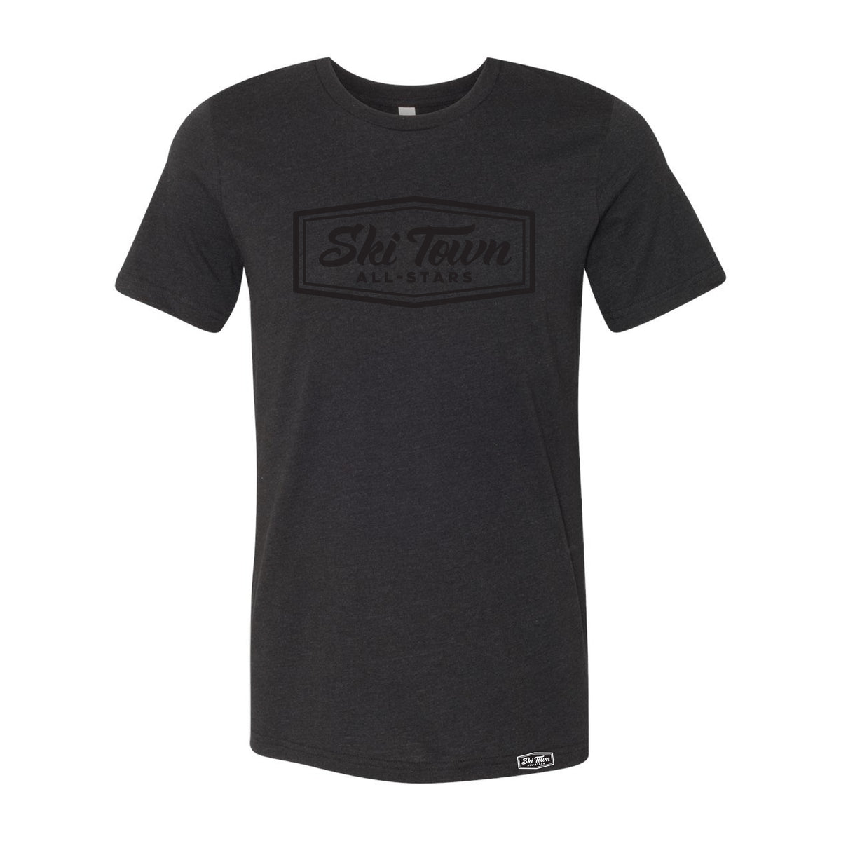 SKI TOWN ALL STARS LOGO T BLACK HEATHER BLACK LOGO Ski Town All Stars ski-town-all-stars-logo-t-black-heather-black-logo-ski-town-all-stars