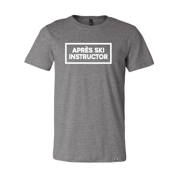 APRES SKI INSTRUCTOR T SHIRT HEATHER GREY (CLOSEOUT)