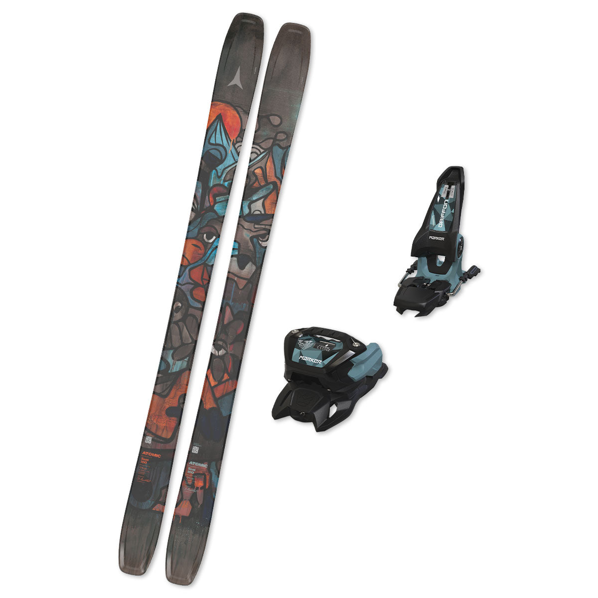 2026 Atomic Bent 100 Skis + Bindings - Bundle Deal – Ski Town All