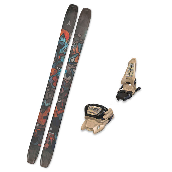 2026 Atomic Bent 100 + Marker Griffon 13 (Tan) Bindings BUNDLE