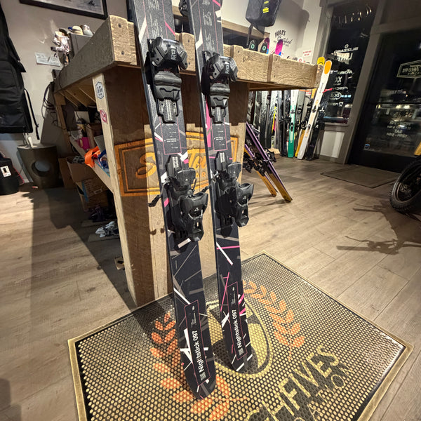 2026 FISCHER NIGHTSTICK 97 184cm Pink + ATTACK 13 DEMO BINDINGS - USED