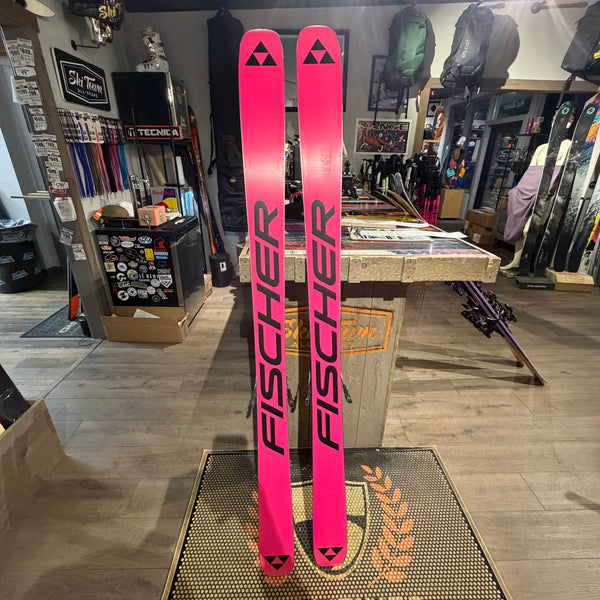 2026 FISCHER NIGHTSTICK 97 184cm Pink + ATTACK 13 DEMO BINDINGS - USED