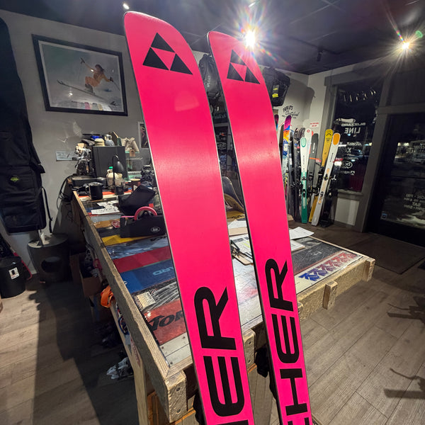 2026 FISCHER NIGHTSTICK 97 184cm Pink + ATTACK 13 DEMO BINDINGS - USED