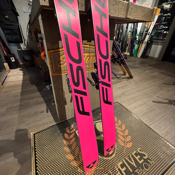2026 FISCHER NIGHTSTICK 97 184cm Pink + ATTACK 13 DEMO BINDINGS - USED