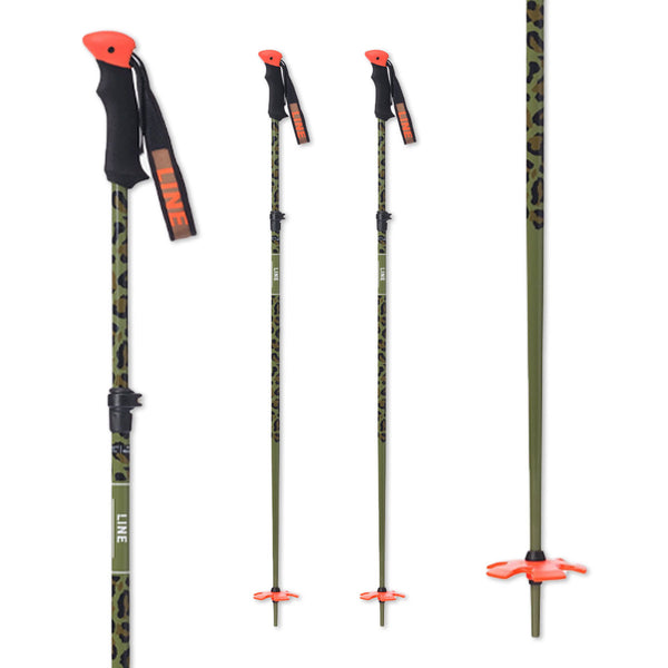 Line Slider Ski Poles - Camo