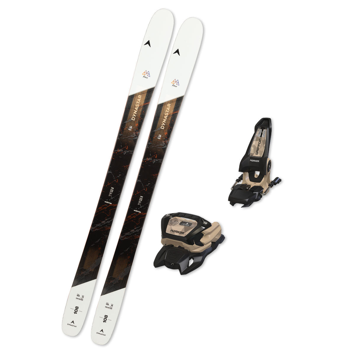 2026 Dynastar M-Free 108 + Marker Griffon 13 ID Bindings BUNDLE 