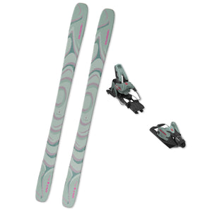 salomon green skis Stance 80 + M10 GW Bindings - Women's snow contact and filters vibrations Salomon QST 106 Skis