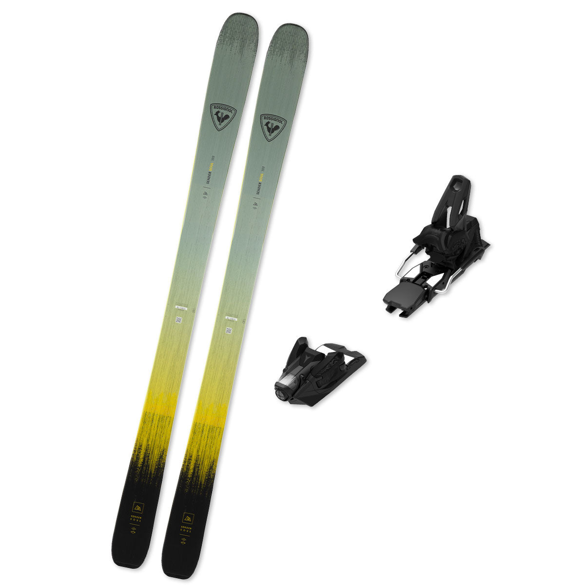 salomon gun 1080 skis 2026 Rossignol Sender Soul 102 Skis + Bindings