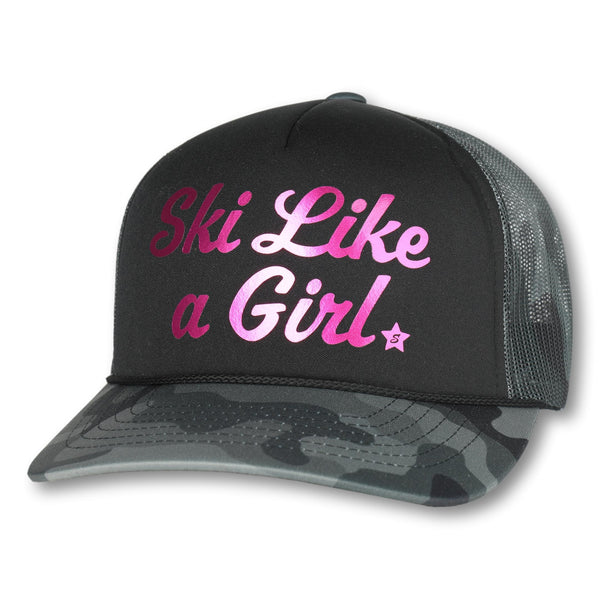 CURSIVE CAMO SKI LIKE A GIRL