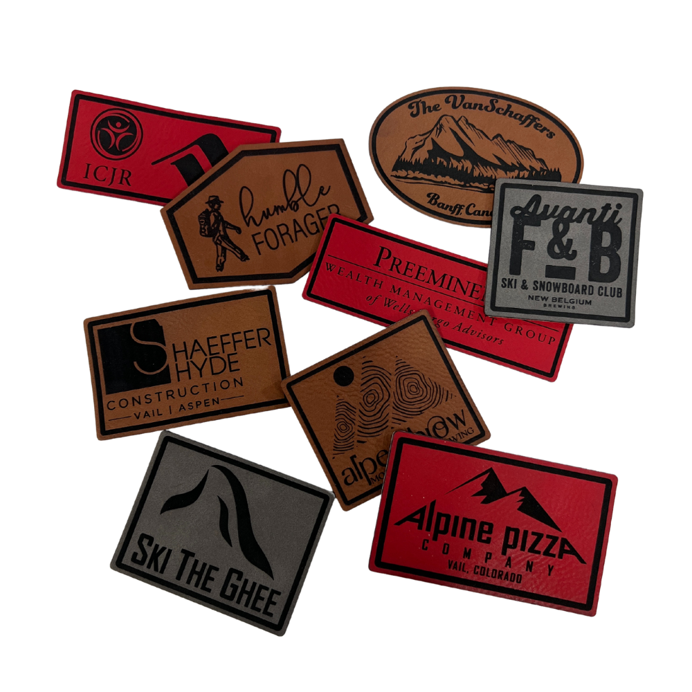 Custom Laser Engraved STAS Leather Patches – Ski Town All-Stars